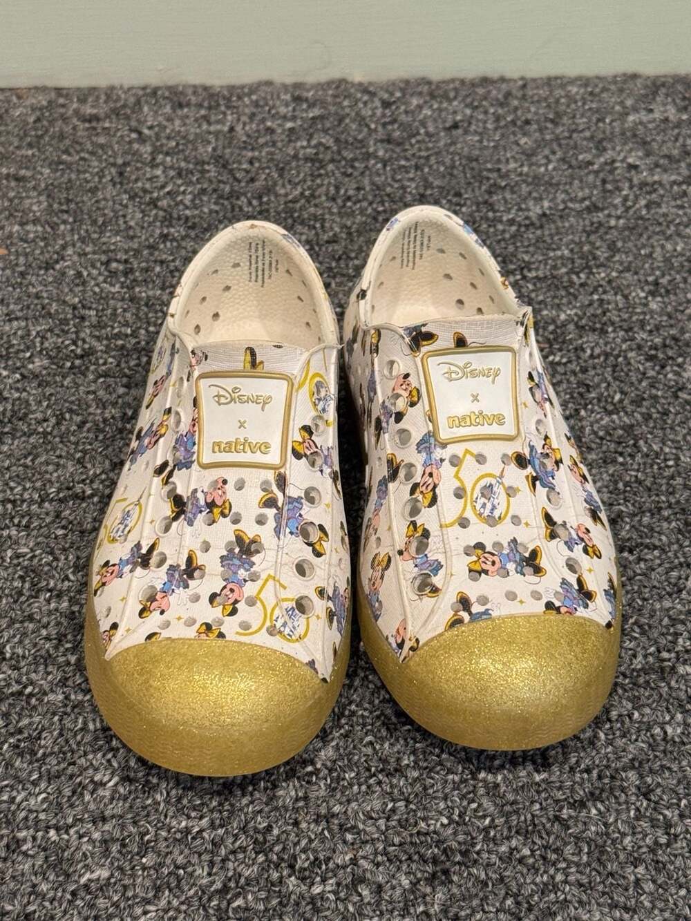 Disney x Native Jefferson Shoes Minnie Mouse 50th Anniversary Size C10